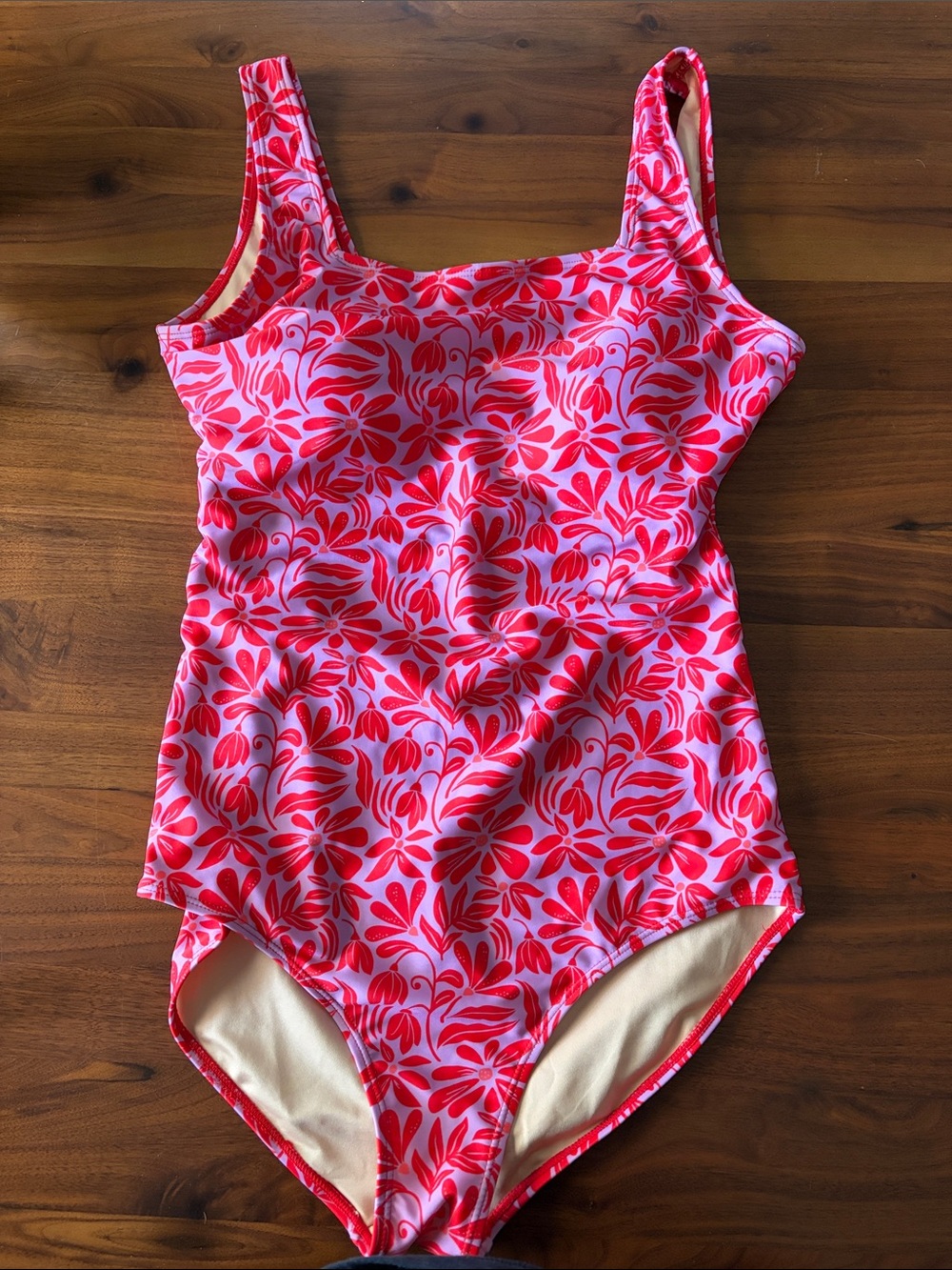 NWT Livy & Kate Pink Red Cut Back One Piece Swimsuit Kona Sunset | XL
